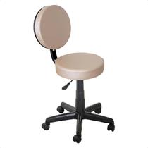 Cadeira Mocho Giratória Ergonomica com Encosto e Regulagem de altura base pentapé For ty Store