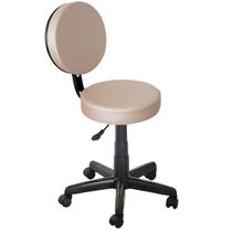 Cadeira Mocho Giratória Ergonomica com Encosto e Regulagem FIT Forty Estofado Rosê