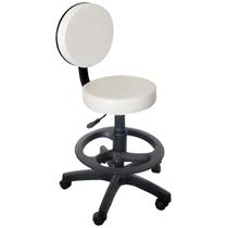 Cadeira Mocho Giratório Com Pistão Branco For-Ty Cadeira Mocho Giratório Com Pistão Branco For-Ty