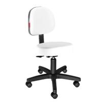 Cadeira Mocho Nice Secretaria Estética E Tatuador Design de Sobrancelhas Cor Branco - Barão das Cadeiras