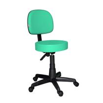 Cadeira Mocho Odontológico Eva com Encosto Para Clinica Dentista Estrutura Preta