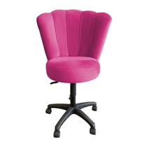Cadeira Mocho Para Estética Escritório Veludo Pink - LM DECOR