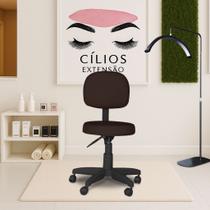 Cadeira Mocho Para Salão Estética Cílios Sobrancelha Marrom - NEW HAUS Cadeira Mocho Para Salão Estética Cílios Sobrancelha Marrom - NEW HAUS
