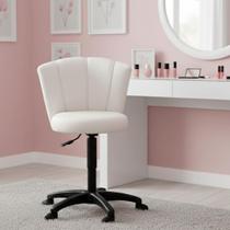 Cadeira Mocho Pétala Estética Com Encosto Girátorio material sintético Cadeira Mocho Pétala Estética Com Encosto Girátorio material sintético