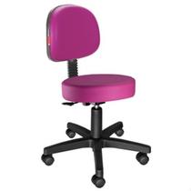 Cadeira Mocho Pink Estética Odontologia Secretaria Renaflex