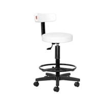 Cadeira Mocho Podólogo Alto com Encosto Giratório Estética Massagista e Tatuador, varias cores - Barão das Cadeiras