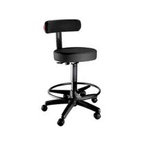 Cadeira Mocho Podólogo Alto com Encosto Giratório Estética Massagista e Tatuador, varias cores - Barão das Cadeiras