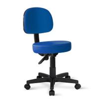 Cadeira Mocho Podologo C/ Encosto Giratório Cinza Chumbo Estética Massagista e Tatuador - NoBrand