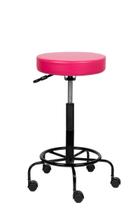 Cadeira Mocho Rosa celeste Estética Giratória maca sem encosto altura maxima 79cm Cadeira Mocho Rosa celeste Estética Giratória maca sem encosto altura maxima 79cm