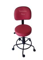 Cadeira Mocho Secretaria Base Ferro E Apoio Pé Rodízio