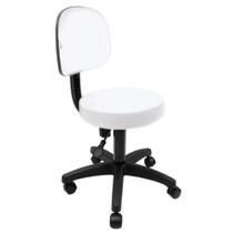 Cadeira Mocho Secretária de Estética Branco - Pontual