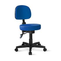 Cadeira Mocho Secretária Giratória Back Azul