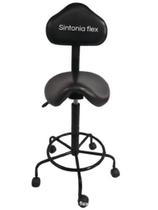 Cadeira mocho sela alta 65 min. 75 max. corano preto