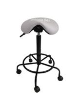 Cadeira mocho sela alta tatoo e cílios 65cm 75cm suede - veludo branco Cadeira mocho sela alta tatoo e cílios 65cm 75cm suede - veludo branco