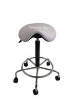 Cadeira mocho sela alta tatoo e cílios cromada 65cm 75cm alta corano branco Cadeira mocho sela alta tatoo e cílios cromada 65cm 75cm alta corano branco