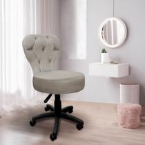 Cadeira Mocho Soft Para Estética E Extensão De Cílios Veludo Bege