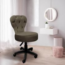 Cadeira Mocho Soft Para Estética E Extensão De Cílios Veludo Marrom