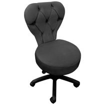 Cadeira Mocho Soft Para Estética E Extensão De Cílios Veludo Preto - Sofa Store
