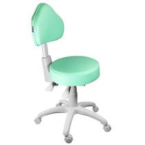 Cadeira Mocho Verde Claro Ergonômico Base Cinza - ULTRA Móveis