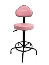 Cadeira mocho/verona caixa alta base fixa corano rosa BB Cadeira mocho/verona caixa alta base fixa corano rosa BB