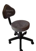 Cadeira Mocho Verona com regulagem de altura com base com rodízio suede cinza Cadeira Mocho Verona com regulagem de altura com base com rodízio suede cinza