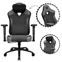 Cadeira Modelo Gamer Para Escritório Reclinável 135 Graus Cor Grafite Giratória Com Rodinhas Setup Gamer Apoio Braço Almofadado