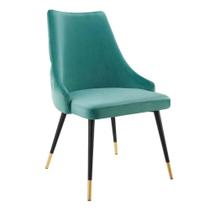 Cadeira Modway Adorn Velvet Dining Side Teal 64x56x87cm