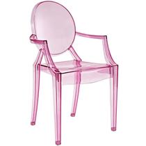 Cadeira Modway Casper Modern Acrílico Empilhável Rosa