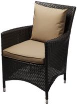 Cadeira Modway Convene Outdoor Wicker Rattan Poltrona Mocha