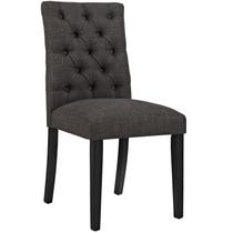 Cadeira Modway Duchess Tufada em tecido estofado marrom