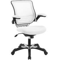 Cadeira Modway Edge Mesh Back Seat Flip-Up Arms preta e branca