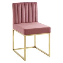 Cadeira Modway EEI-3806 com moldura dourada tufada de veludo 56x47x81cm