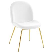 Cadeira Modway Scoop Velvet White Gold Aço Inoxidável 58x54x85cm Cadeira Modway Scoop Velvet White Gold Aço Inoxidável 58x54x85cm