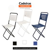Cadeira Móvel para Sauna - Estrutura de Metal e Assento em Nylon