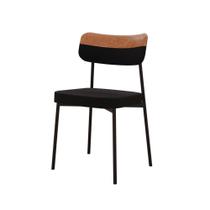 Cadeira Mynna Fixa C/4 Pes 525 X 470 X 790 Mm C/1 Un. Preto/material sintético Caramelo Preto/material sintético Caramelo