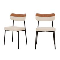 Cadeira Mynna Fixa C/4 Pes 525 X 470 X 790 Mm C/2 Un. Caramelo Crt Areia/material sintético Caramelo