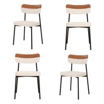 Cadeira Mynna Fixa C/4 Pes 525 X 470 X 790 Mm C/4 Un. Caramelo Crt Palha/material sintético Caramelo