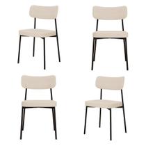 Cadeira Mynna Fixa C/4 Pes 525 X 470 X 790 Mm C/4 Un. Corriente Areia Corriente Areia