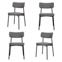 Cadeira Mynna Fixa C/4 Pes 525 X 470 X 790 Mm C/4 Un. Corriente Cinza Corriente Cinza