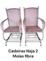 Cadeira naja 2 molas fibra sintética 2 unidade sala quarto varanda terraço