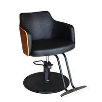 Cadeira nature kixiki amadeirada com base redonda preta