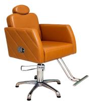 Cadeira Nexus Reclinável Para Salão De Beleza Hidráulica Cor Caramelo Cadeira Nexus Reclinável Para Salão De Beleza Hidráulica Cor Caramelo