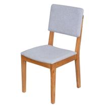 Cadeira Nili Or Design Linho Cinza Base Madeira Clara Cadeira Nili Or Design Linho Cinza Base Madeira Clara