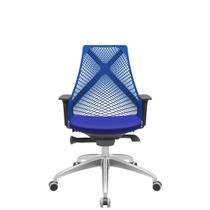 Cadeira Office Bix Tela Azul Assento Aero Azul Autocompensador Base Alumínio 95cm - 63974 Cadeira Office Bix Tela Azul Assento Aero Azul Autocompensador Base Alumínio 95cm - 63974