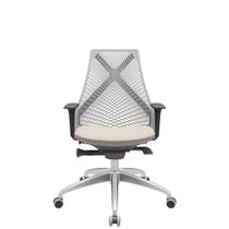 Cadeira Office Bix Tela Cinza Assento Poliéster Fendi Autocompensador Base Alumínio 95cm - 63981 Cadeira Office Bix Tela Cinza Assento Poliéster Fendi Autocompensador Base Alumínio 95cm - 63981