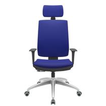 Cadeira Office Brizza Soft Aero Azul RelaxPlax Com Encosto Cabeca Base Aluminio 126cm - 63504