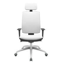 Cadeira Office Brizza Soft Aero Branco Autocompensador Com Encosto Cabeça Base Aluminio 126cm - 63466