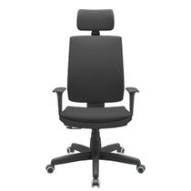 Cadeira Office Brizza Soft Aero Preto RelaxPlax Com Encosto Cabeça Base Standard 126cm - 63490 Cadeira Office Brizza Soft Aero Preto RelaxPlax Com Encosto Cabeça Base Standard 126cm - 63490