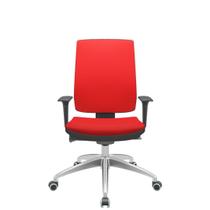 Cadeira Office Brizza Soft Aero Vermelho Autocompensador Base Aluminio 120cm - 63905 - Sun House