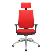 Cadeira Office Brizza Soft Aero Vermelho Autocompensador Com Encosto Cabeça Base Aluminio 126cm - 63465